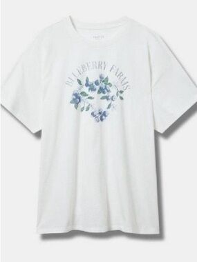 White 'Blueberry Farms' Graphic Tee